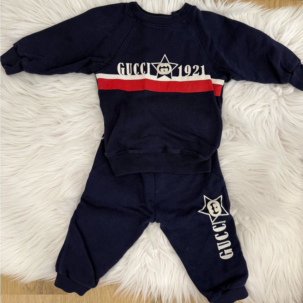 Gucci Dark Blue Kids Tracksuit